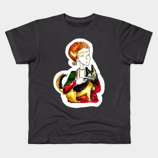 lady with an Ermine Kids T-Shirt by barbasantara